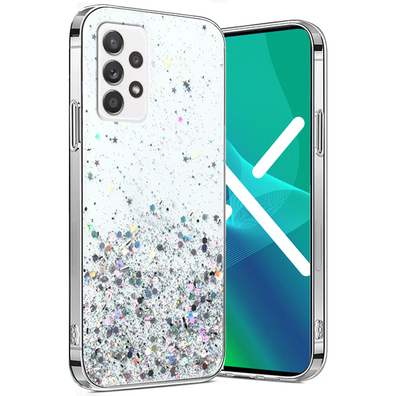 Obal na mobil pre Samsung Galaxy A53 5G, Glittery, priehľadné
