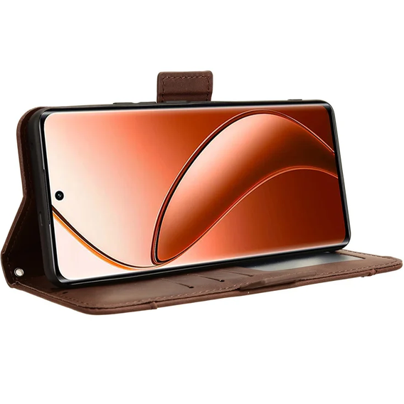 Klapkové puzdro pre Realme 12 Pro 5G / 12 Pro+ 5G, Card Slot, hnedé