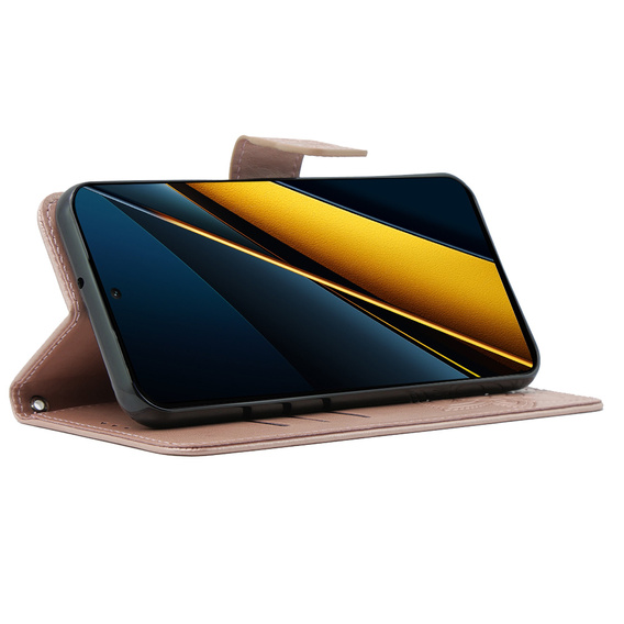 Klapkové puzdro pre Xiaomi Poco X6 Pro 5G, Butterfly, fialové