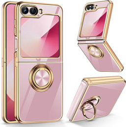 Obal na mobil pre Samsung Galaxy Z Flip7 FE / Z Flip6, Electro Ring, fialové