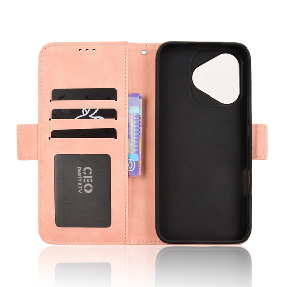 Klapkové puzdro pre Honor 400 Lite, Card Slot, ružové