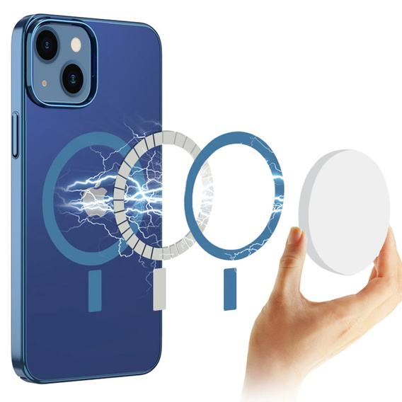 Obal na mobil pre iPhone 13, ERBORD Hybrid MagSafe Case, modré