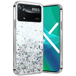 Obal na mobil pre Xiaomi Poco X4 Pro 5G, Glittery, priehľadné