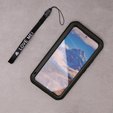 Love Mei Obal na mobil pre Samsung Galaxy A54 5G, armored with glass, zelený