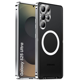 Ochranné puzdro na fotoaparát pre Samsung Galaxy S25 Ultra, CamShield MagSafe, strieborné
