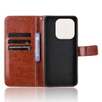 Klapkové puzdro pre Xiaomi Redmi Note 14 4G, Crazy Horse Wallet, hnedé