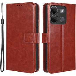 Klapkové puzdro pre Infinix Smart 7 HD 4G, Crazy Horse Wallet, hnedé