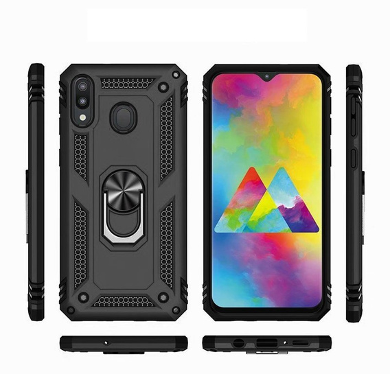 Pancierované obal na mobil pre Motorola One Action, Nox Case Ring, čierne