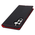 Klapkové puzdro pre Samsung Galaxy A25 5G, Litchi Skin Grain, čierne