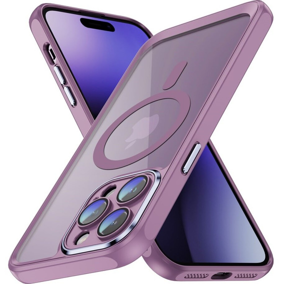 Puzdro pre iPhone 14 Pro Max, ERBORD Impact Guard, MagSafe, fialové