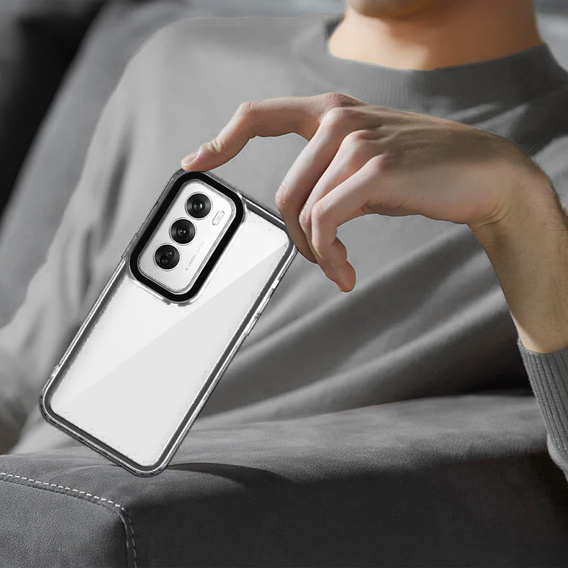 Obal na mobil pre Oppo A80, Fusion Hybrid, transparentné / čierne