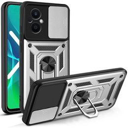 Obal na mobil pre Oppo Reno7 Lite, CamShield Slide, strieborné