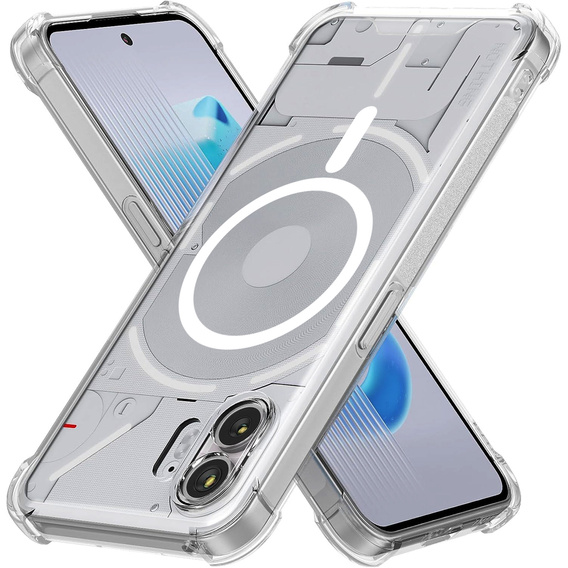Puzdro pre Nothing Phone 2, Fusion Hybrid, pre MagSafe, priehľadné