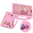 Detské puzdro pre Samsung Galaxy Tab A7 Lite 8.7 T220/T225, Cute Patterns, so stojanom, ružové