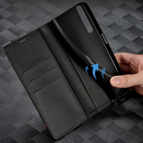 Flipové puzdro pre Samsung Galaxy A56, Carbon LC.IMEEKE, čierne