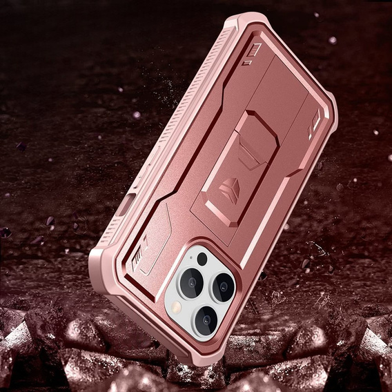 Obrnené puzdro pre iPhone 13 Pro Max, Dexnor Full Body, ružové