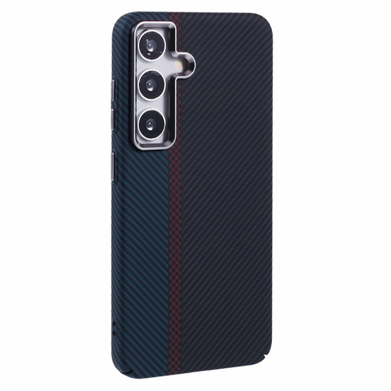Puzdro pre Samsung S25, Carbon Fiber MagSafe, čierna / modrá