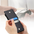 Puzdro pre Samsung Galaxy Z Flip7 FE / Z Flip6, Card Slot Ring Case, čierne