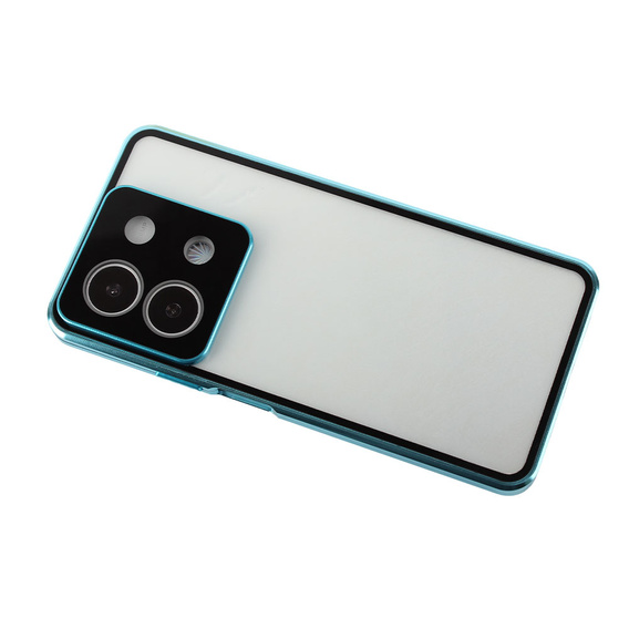 Puzdro pre Xiaomi Redmi Note 13 5G, Magnetic Dual Glass, modré