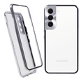 Magnetické puzdro Dual Glass MagSafe pre Samsung Galaxy S22, strieborné
