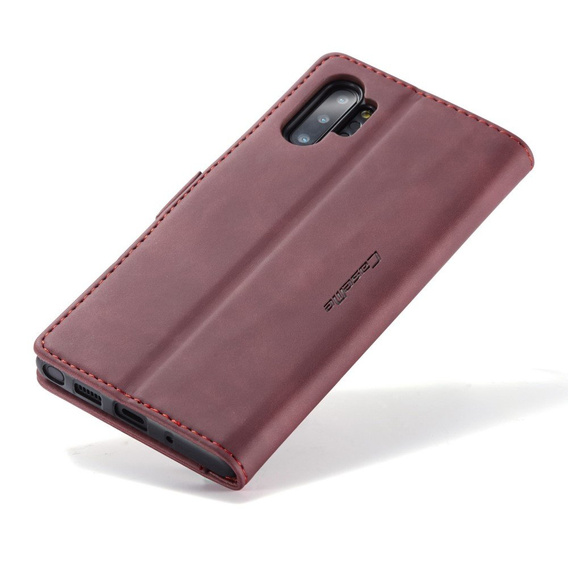CASEME puzdro pre Samsung Galaxy Note 10 Plus/5G, Leather Wallet Case, červené