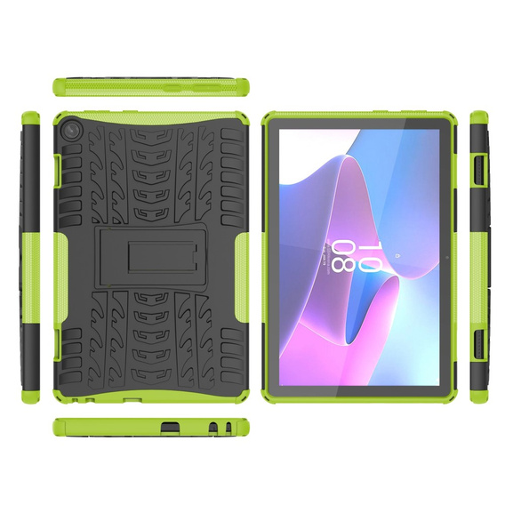 Puzdro pre Lenovo Tab M10 10.1 Gen 3, Tire Armor, čierna / zelená