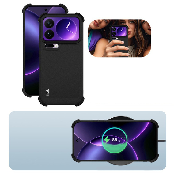 IMAK Dropproof puzdro pre Xiaomi 17 Pro, čierne