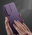 Puzdro pre Samsung Galaxy S25, Suritch Shockproof, pre MagSafe, fialové