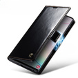 CASEME flipové puzdro pre Samsung Galaxy Note 10 Plus, Waxy Textured, čierne