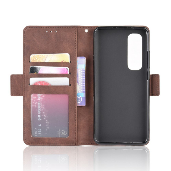 Klapkové puzdro pre Xiaomi Mi Note 10 Lite, Card Slot, hnedé