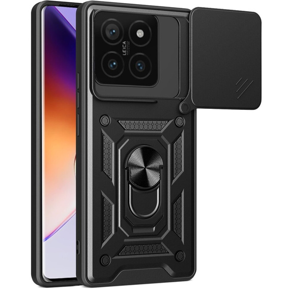 Obal na mobil pre Xiaomi 14T Pro, CamShield Slide, čierne
