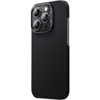 Puzdro BENKS Kevlar pre iPhone 15 Pro, Carbon Fiber, čierne