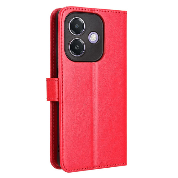 Klapkové puzdro pre Oppo A40 / Oppo A40m, Crazy Horse Wallet, červené