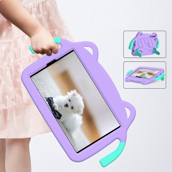 Detské puzdro pre Samsung Galaxy Tab A7 Lite 8.7T220 / T225 / A 8.0 (2019) T290 / T295, fialové