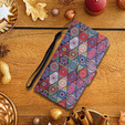 Klapkové puzdro pre Xiaomi Redmi 13C / Poco C65, Wallet, Kaleidoscope, pestrofarebný