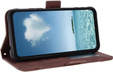 Klapkové puzdro pre Realme 12+ Plus 5G, Card Slot, hnedé