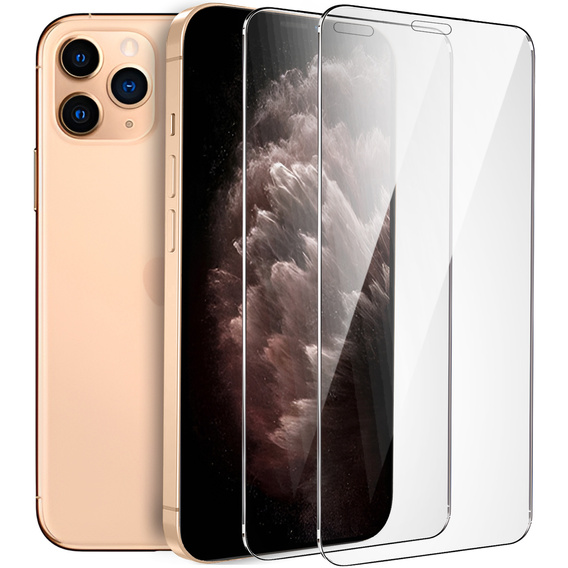 2x tvrdené sklo pre iPhone 11 Pro, ERBORD 9H Hard Glass na displeji