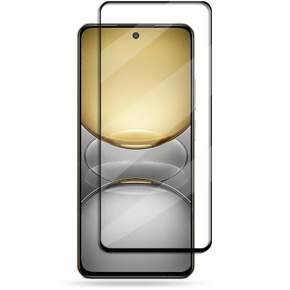3D tvrdené sklo pre Realme 14X / Realme C75, čierny rám