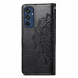 Klapkové puzdro pre Samsung Galaxy M35, Mandala, čierne