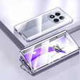 Puzdro pre Xiaomi Redmi Note 14 Pro, Magnetic Dual Glass, fialové