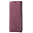 CASEME puzdro pre Huawei P30 Pro, Leather Wallet Case, bordové
