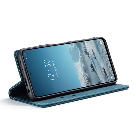 CASEME puzdro pre Xiaomi Redmi Note 11 Pro 4G/5G, Leather Wallet Case, zelený