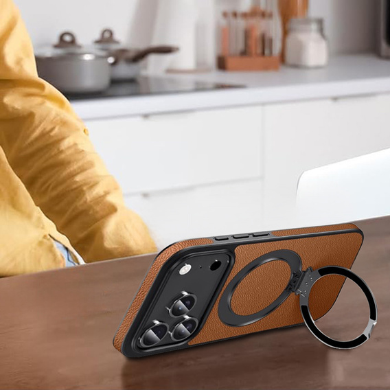 Kožené puzdro s podstavcom MagSafe pre iPhone 17 Pro Max