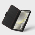Kožené puzdro pre Samsung Galaxy S24, ERBORD LeatherWallet, čierne