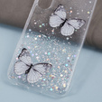 Puzdro pre Samsung Galaxy S24, Glitter Butterfly, biele