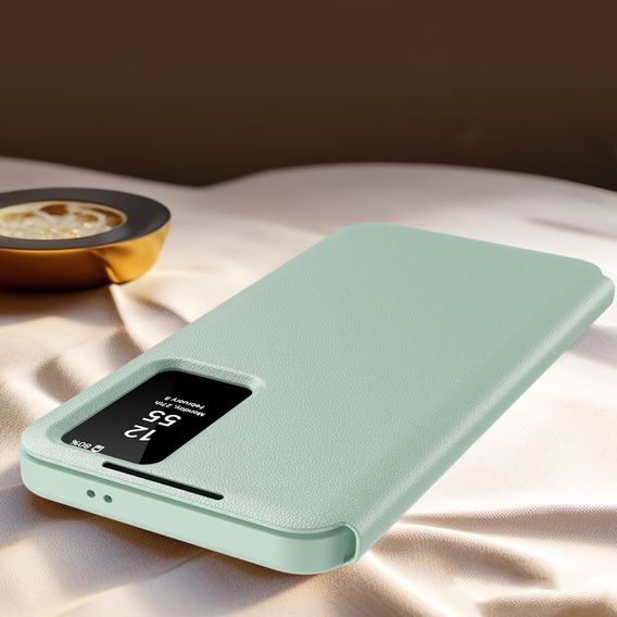 Flipové puzdro pre Samsung Galaxy A55 5G, Smart View Wallet, zelený