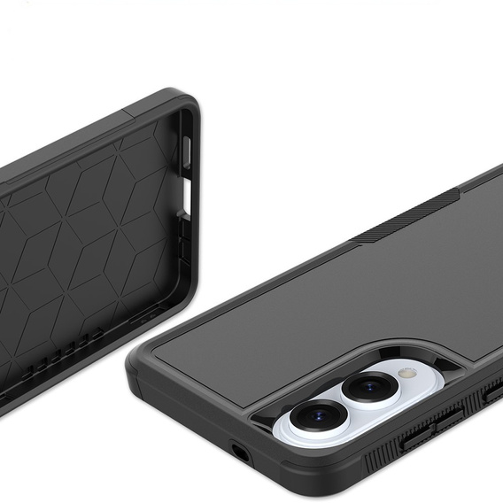 Pancierované puzdro pre Samsung Galaxy S25 Edge, Dual Shockproof, čierne