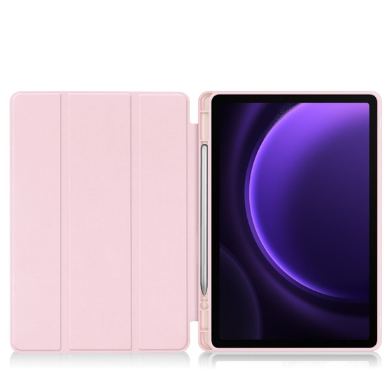 Puzdro pre Samsung Galaxy Tab S10 Lite / S10 FE / S9 FE, Smartcase s priestorom pre stylus, ružové