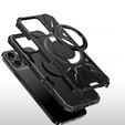 Puzdro pre iPhone 16 Pro Max, pancierované so stojanom a rukoväťou, čierne