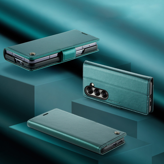 CASEME Litchi Wallet flipové puzdro pre Samsung Galaxy Z Fold7 5G